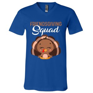 Thanksgiving Day Party Friendsgiving Squad Meditation Turkey Meaningful Gift V-Neck T-Shirt