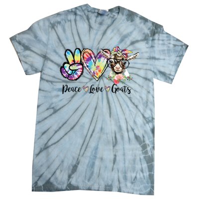 Tie Dye Peace Love Goats Farm Girl Goat Lover Funny Gift Tie-Dye T-Shirt