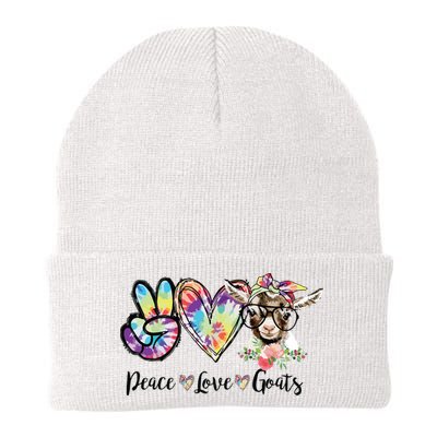 Tie Dye Peace Love Goats Farm Girl Goat Lover Funny Gift Beanie