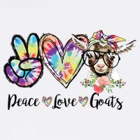 Tie Dye Peace Love Goats Farm Girl Goat Lover Funny Gift Baby Bodysuit
