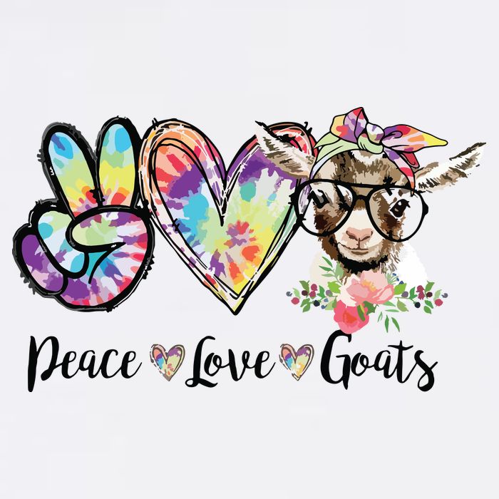 Tie Dye Peace Love Goats Farm Girl Goat Lover Funny Gift Baby Bodysuit