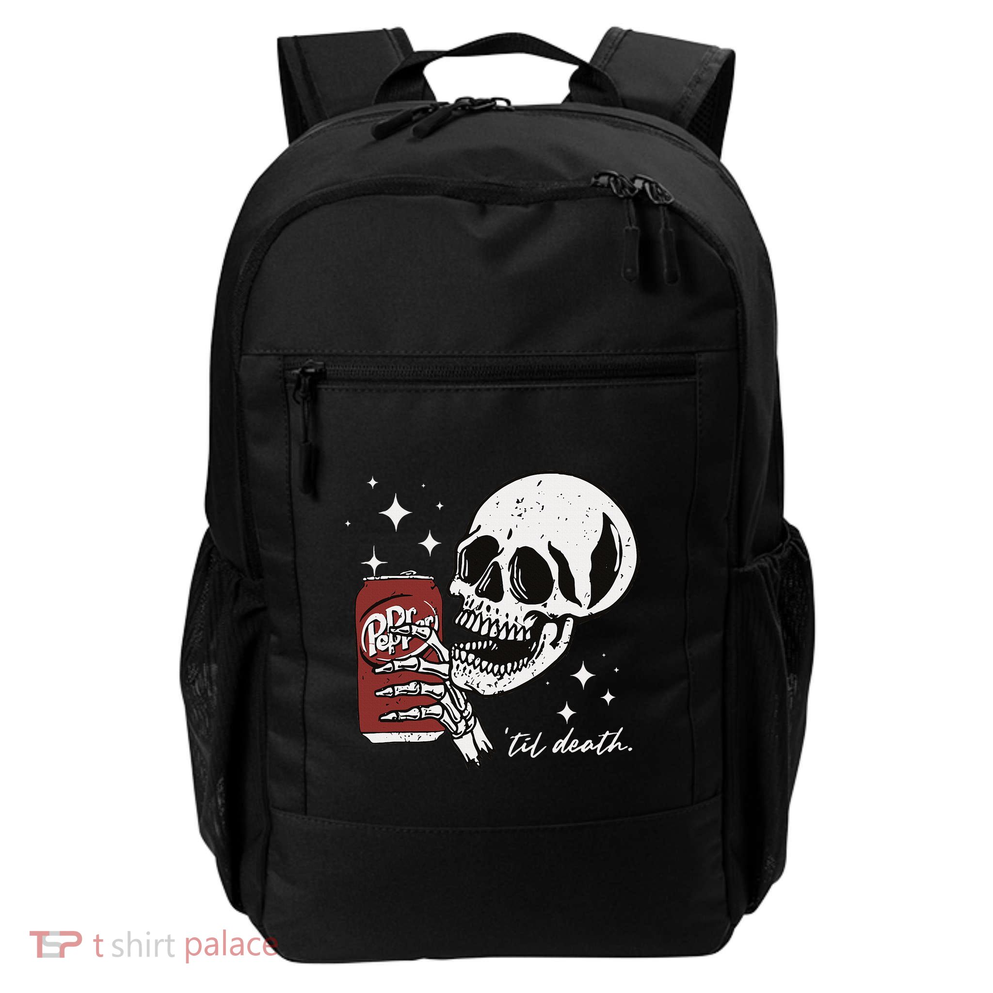 Till Death Pepper Skeleton Halloween Skeleton Daily Commute Backpack