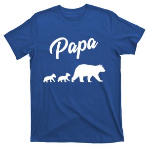 Twin Dad Papa Bear Two Cubs 2 FatherS Day Gift Great Gift T-Shirt