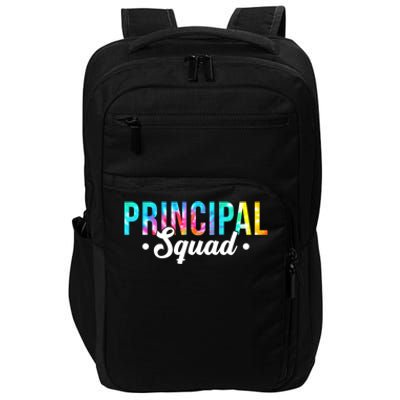 Tie Dye Principal Squad Admin Team Happy First Day Of School Funny Gift Impact Tech Backpack