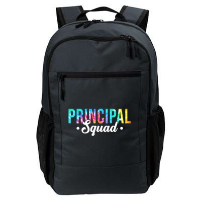 Tie Dye Principal Squad Admin Team Happy First Day Of School Funny Gift Daily Commute Backpack