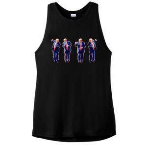 Trump Dance Pro Trump 2024 Trump President Maga 45 47 Ladies PosiCharge Tri-Blend Wicking Tank