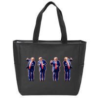 Trump Dance Pro Trump 2024 Trump President Maga 45 47 Zip Tote Bag