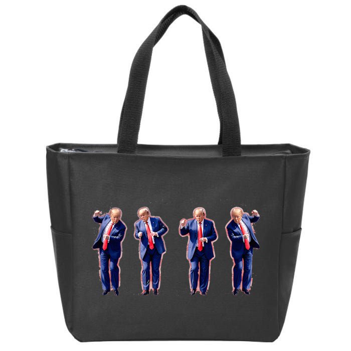 Trump Dance Pro Trump 2024 Trump President Maga 45 47 Zip Tote Bag