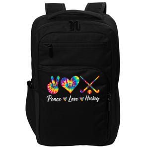 Tie Dye Peace Love Hockey Sports Team Game Player Gift Impact Tech Backpack