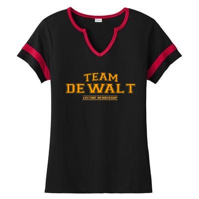 Team Dewalt Proud Family Surname Last Name Ladies Halftime Notch Neck Tee