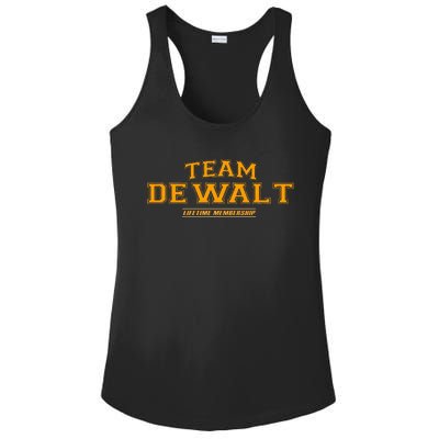 Team Dewalt Proud Family Surname Last Name Ladies PosiCharge Competitor Racerback Tank