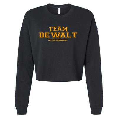 Team Dewalt Proud Family Surname Last Name Cropped Pullover Crew