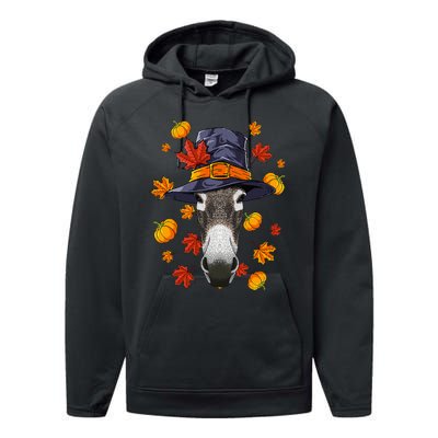 Thanksgiving Donkey Pilgrim Costume Fall Autumn Performance Fleece Hoodie