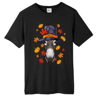 Thanksgiving Donkey Pilgrim Costume Fall Autumn Tall Fusion ChromaSoft Performance T-Shirt