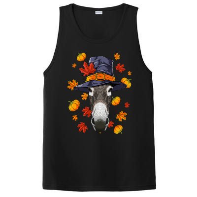 Thanksgiving Donkey Pilgrim Costume Fall Autumn PosiCharge Competitor Tank