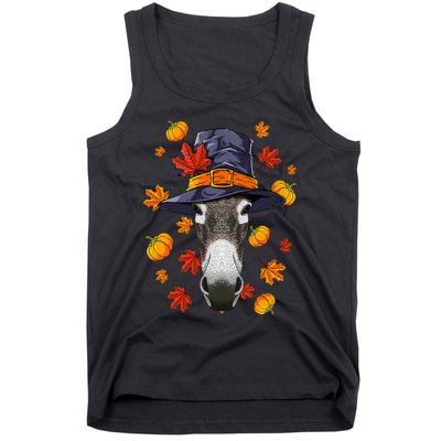 Thanksgiving Donkey Pilgrim Costume Fall Autumn Tank Top