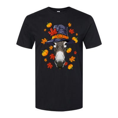 Thanksgiving Donkey Pilgrim Costume Fall Autumn Softstyle CVC T-Shirt