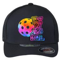 Tie Dye Pickleball Player Paddleball Lover Dink Funny Flexfit Unipanel Trucker Cap