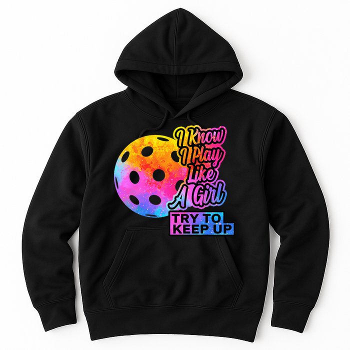 Tie Dye Pickleball Player Paddleball Lover Dink Funny Hoodie