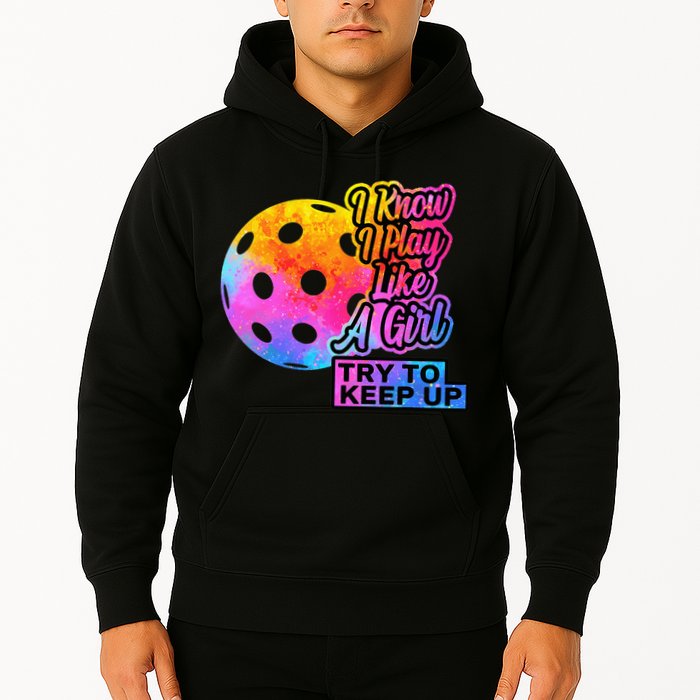 Tie Dye Pickleball Player Paddleball Lover Dink Funny Hoodie