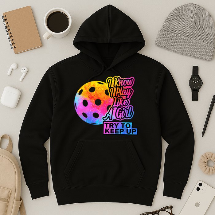 Tie Dye Pickleball Player Paddleball Lover Dink Funny Hoodie