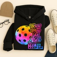 Tie Dye Pickleball Player Paddleball Lover Dink Funny Hoodie