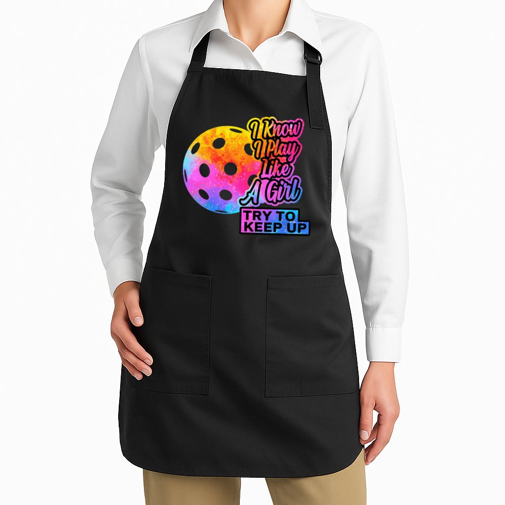 Tie Dye Pickleball Player Paddleball Lover Dink Funny Apron