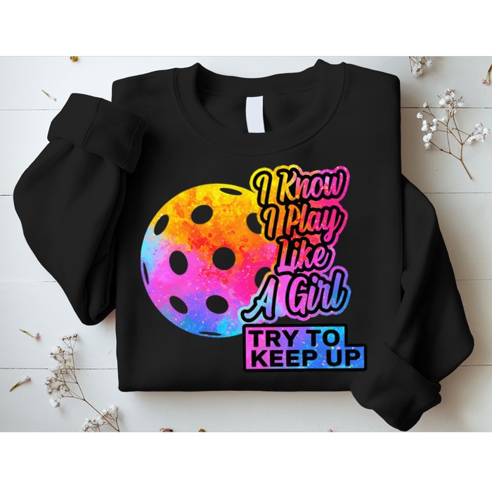 Tie Dye Pickleball Player Paddleball Lover Dink Funny Sweatshirt