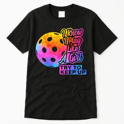 Tie Dye Pickleball Player Paddleball Lover Dink Funny Tall T-Shirt