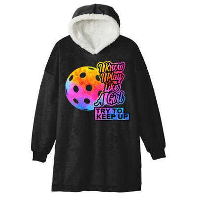 Tie Dye Pickleball Player Paddleball Lover Dink Funny Hooded Wearable Blanket