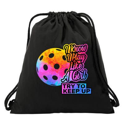Tie Dye Pickleball Player Paddleball Lover Dink Funny Drawstring Bag