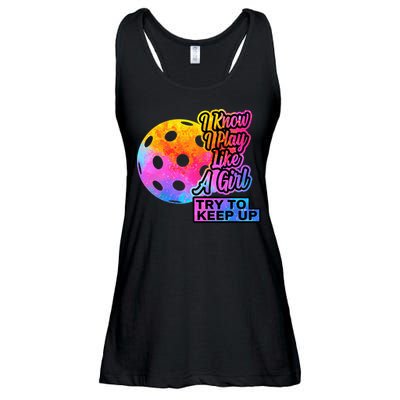 Tie Dye Pickleball Player Paddleball Lover Dink Funny Ladies Essential Flowy Tank
