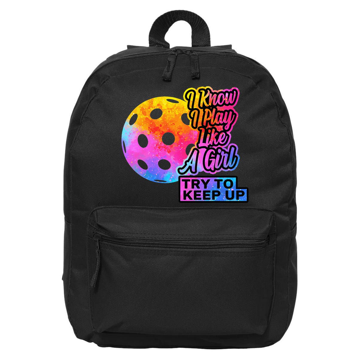Tie Dye Pickleball Player Paddleball Lover Dink Funny 16 in Basic Backpack