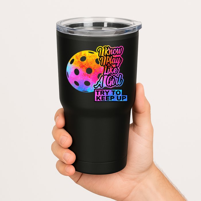 Tie Dye Pickleball Player Paddleball Lover Dink Funny Tumbler