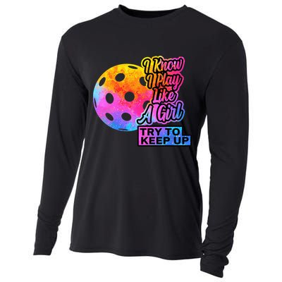 Tie Dye Pickleball Player Paddleball Lover Dink Funny Cooling Performance Long Sleeve Crew