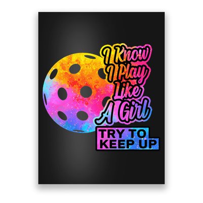 Tie Dye Pickleball Player Paddleball Lover Dink Funny Poster