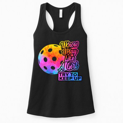 Tie Dye Pickleball Player Paddleball Lover Dink Funny Womens Tank Top