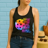 Tie Dye Pickleball Player Paddleball Lover Dink Funny Womens Tank Top