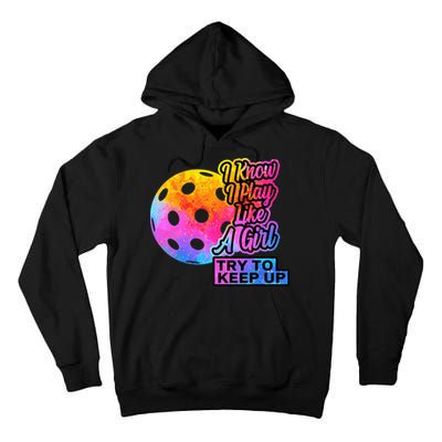 Tie Dye Pickleball Player Paddleball Lover Dink Funny Tall Hoodie