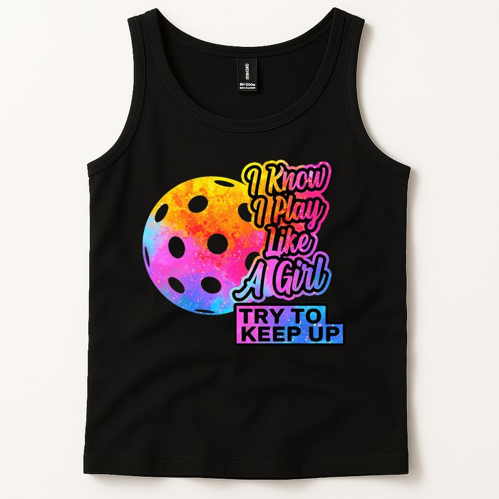Tie Dye Pickleball Player Paddleball Lover Dink Funny Tank Top