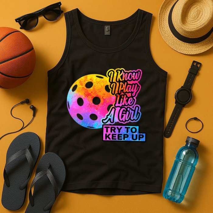 Tie Dye Pickleball Player Paddleball Lover Dink Funny Tank Top