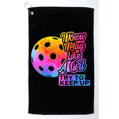 Tie Dye Pickleball Player Paddleball Lover Dink Funny Golf Towel
