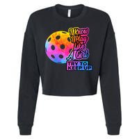 Tie Dye Pickleball Player Paddleball Lover Dink Funny Cropped Pullover Crew
