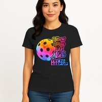 Tie Dye Pickleball Player Paddleball Lover Dink Funny Womens T-Shirt