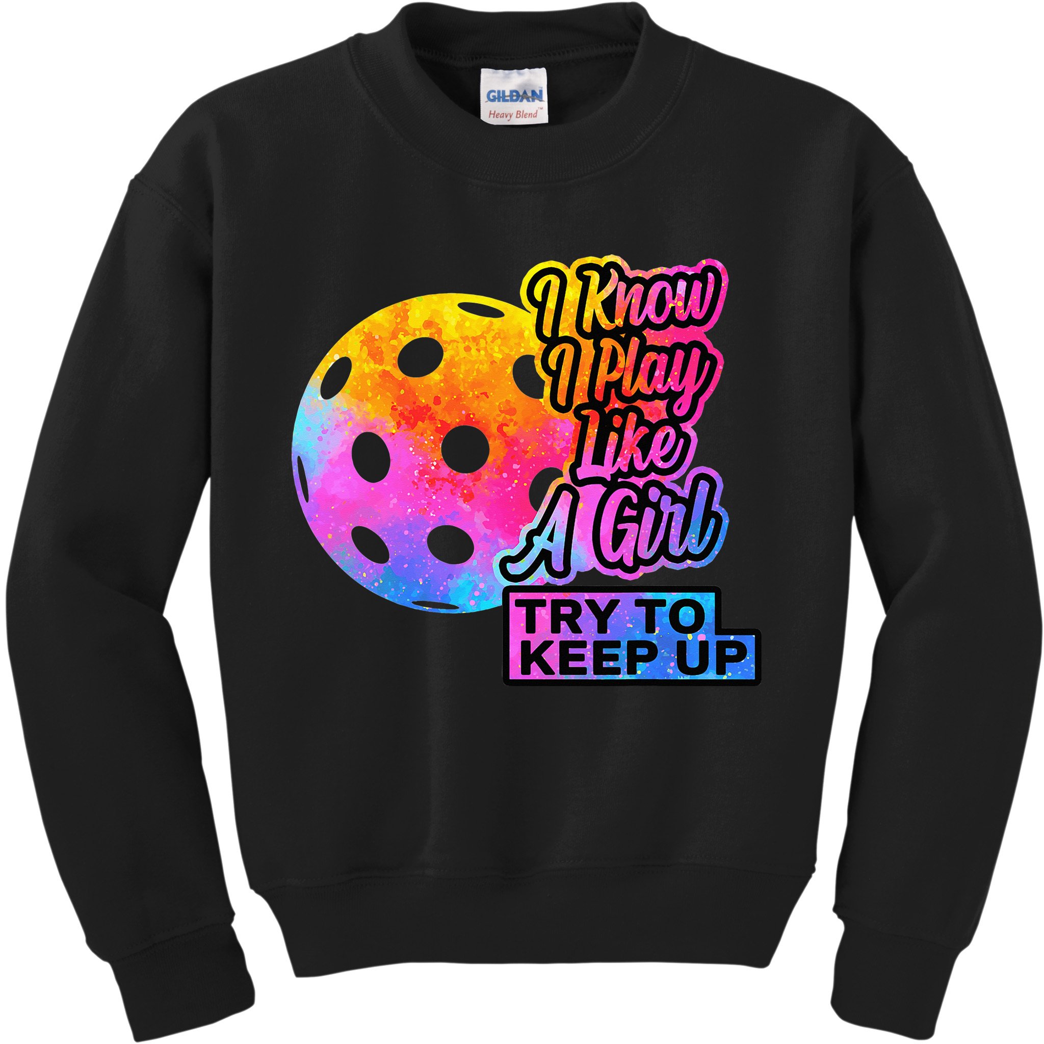Tie Dye Pickleball Player Paddleball Lover Dink Funny Kids Sweatshirt