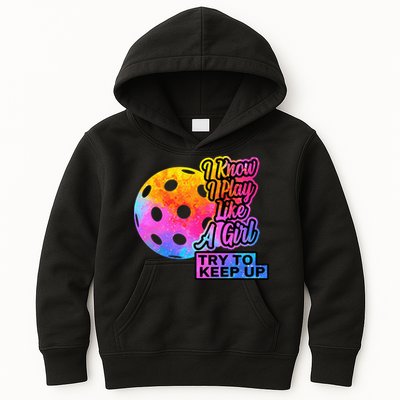 Tie Dye Pickleball Player Paddleball Lover Dink Funny Kids Hoodie