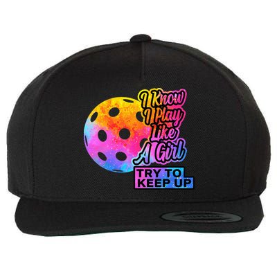Tie Dye Pickleball Player Paddleball Lover Dink Funny Wool Snapback Cap