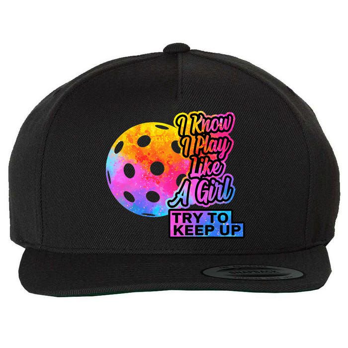 Tie Dye Pickleball Player Paddleball Lover Dink Funny Wool Snapback Cap
