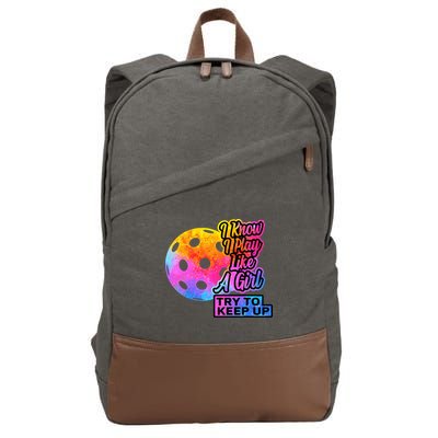 Tie Dye Pickleball Player Paddleball Lover Dink Funny Cotton Canvas Backpack