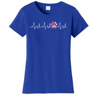 Tie Dye Paw Print Heartbeat Veterinarian Vet Tech Funny Gift Women's T-Shirt